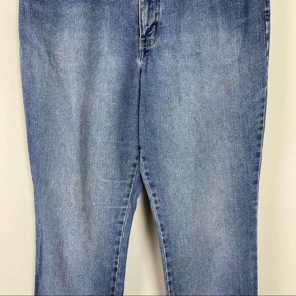 Vintage New York & Co blue 90s high waisted boot cut jeans 12 - Picture 3 of 9